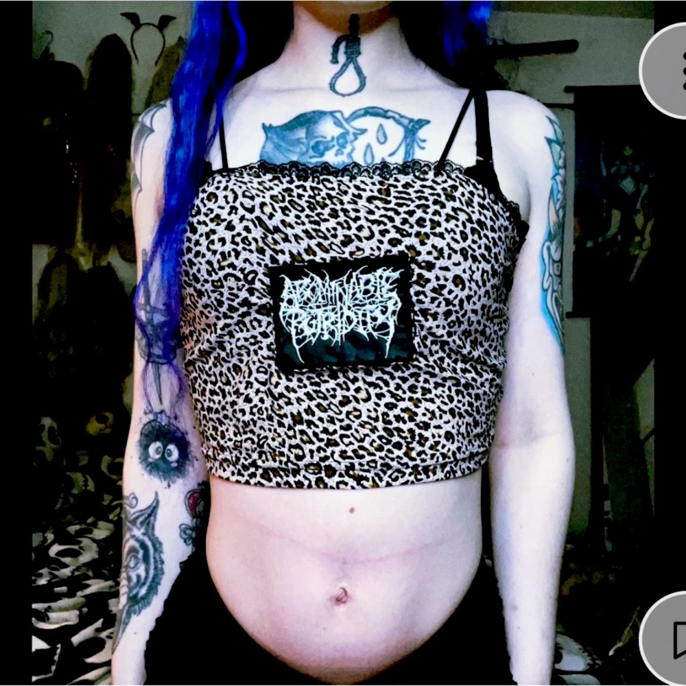 UPCYCLED Abominable Putridity crop top